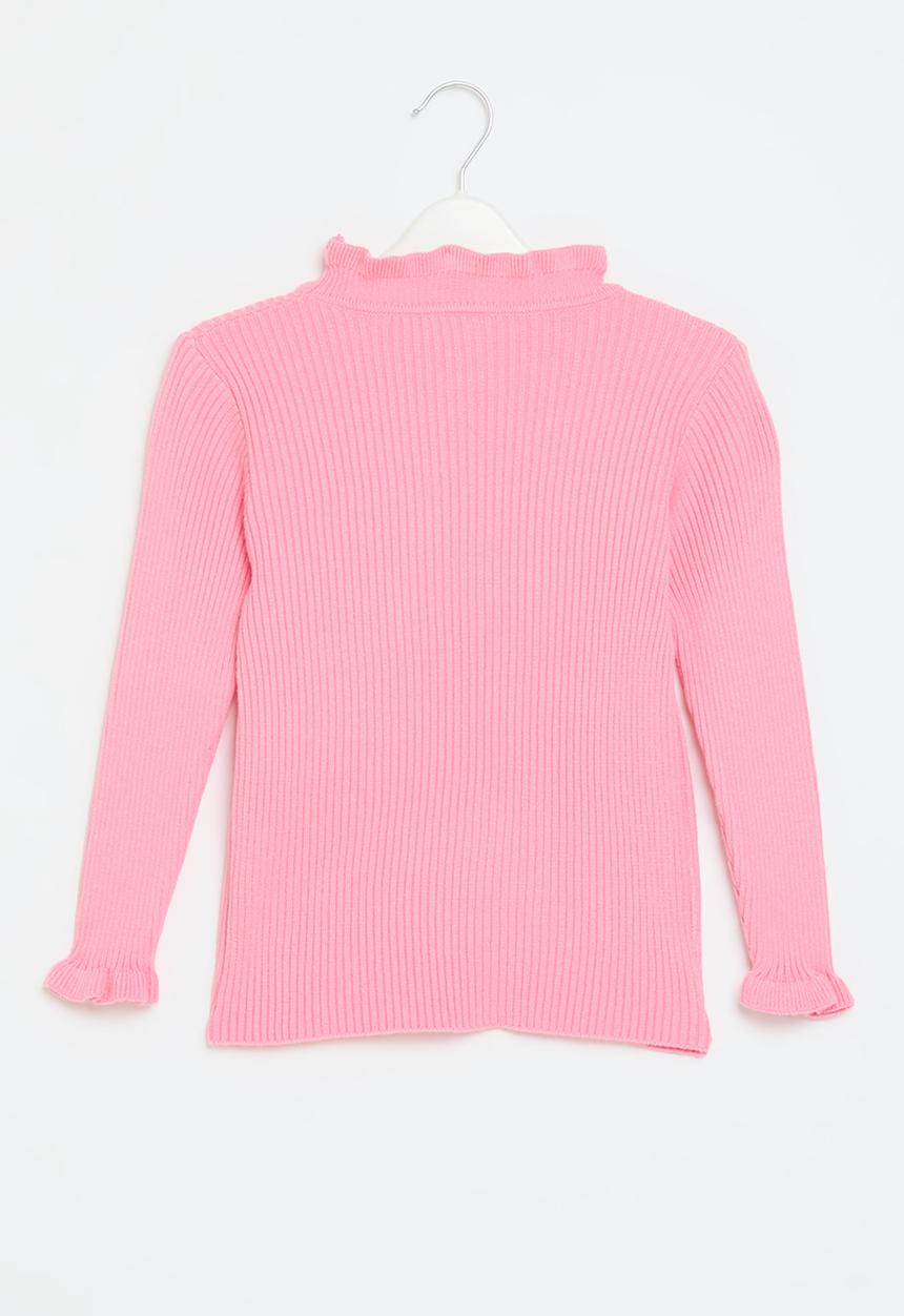 Pop Candy - Frilled poloneck - pink