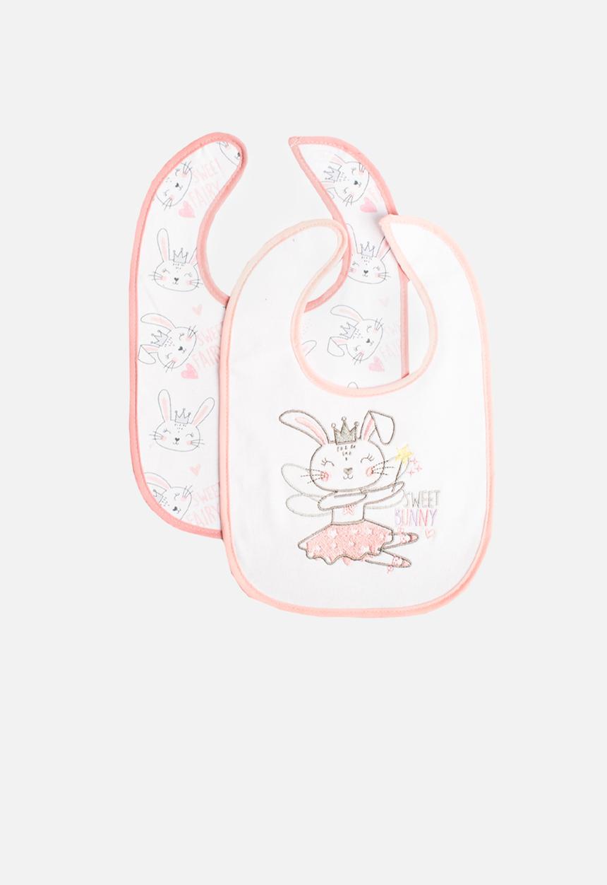 The Character Group (Legacy) - Bunny fairy 2 pack jersey bib set - pink