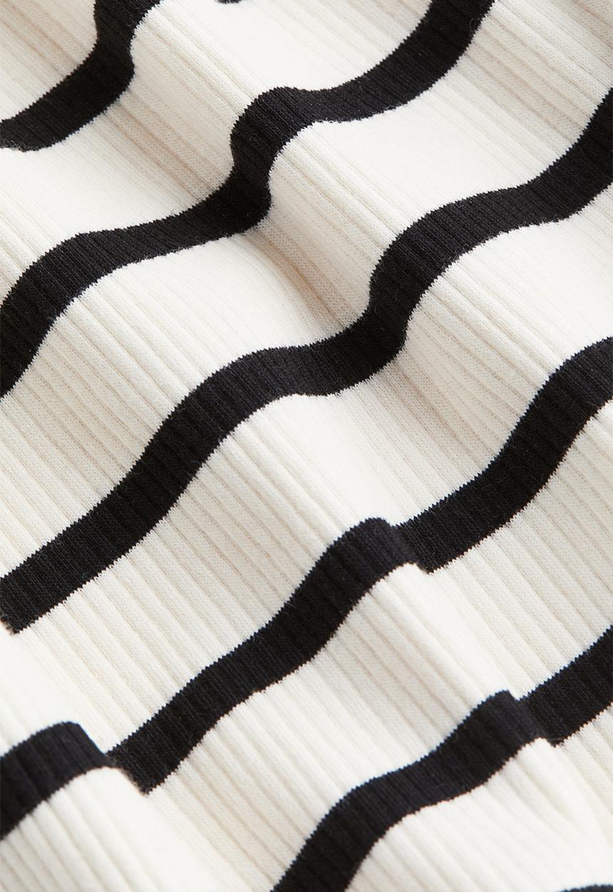 H&M - Ribbed jersey top - white