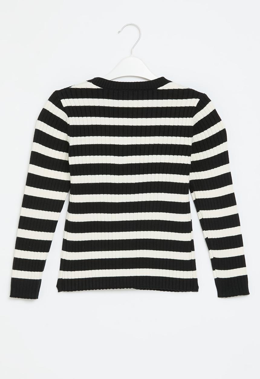 Pop Candy - Knitted cardigan - black & white