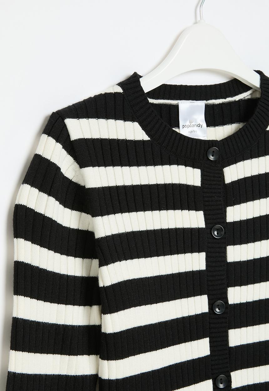 Pop Candy - Knitted cardigan - black & white