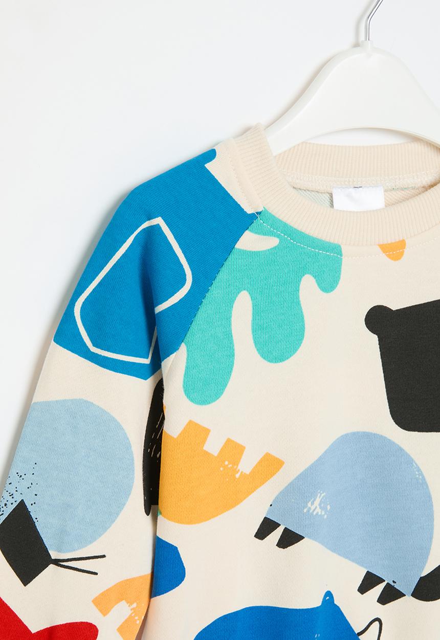 Pop Candy - Printed sweat top - ecru