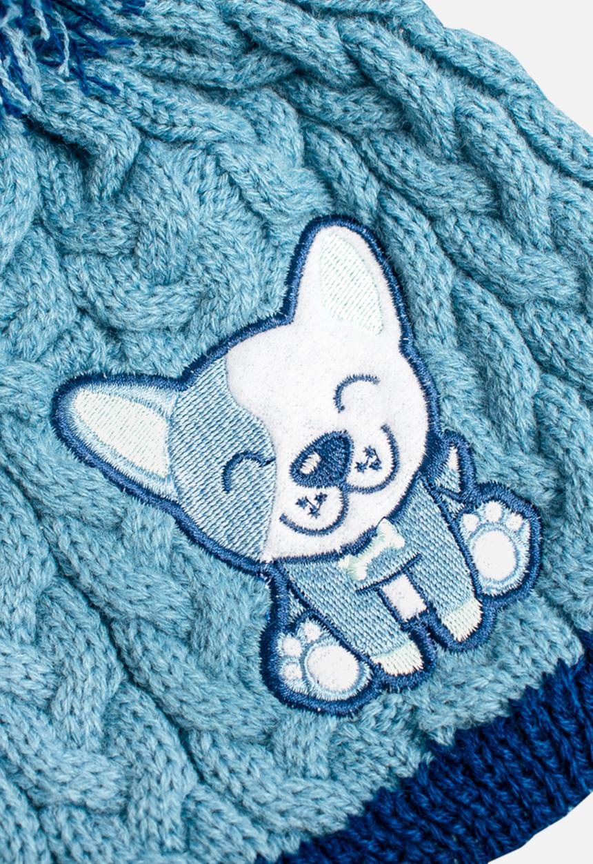 The Character Group (Legacy) - Doggy beanie & mitten - blue