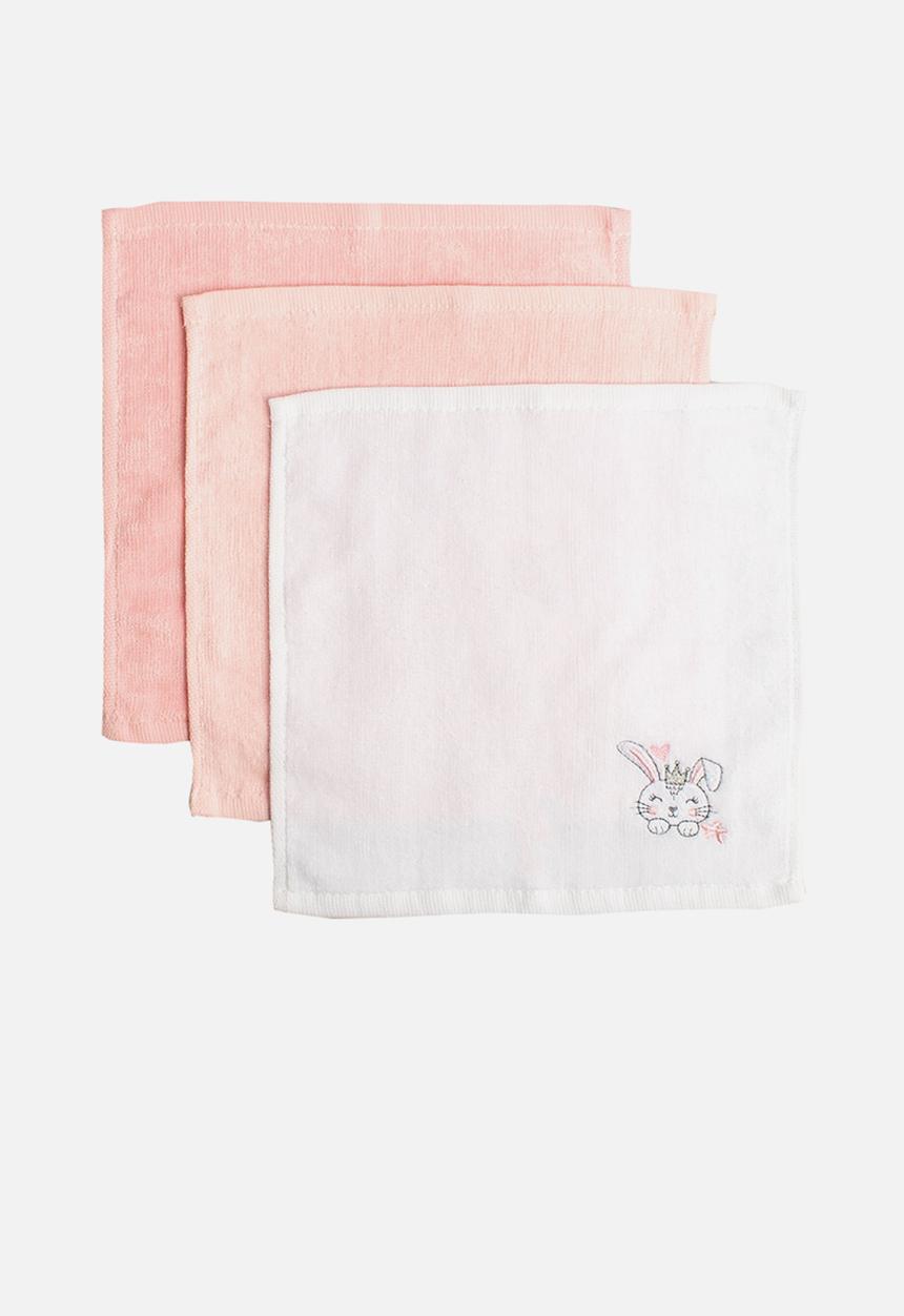 Character Group - Bunny fairy 3-pk face cloth - pink