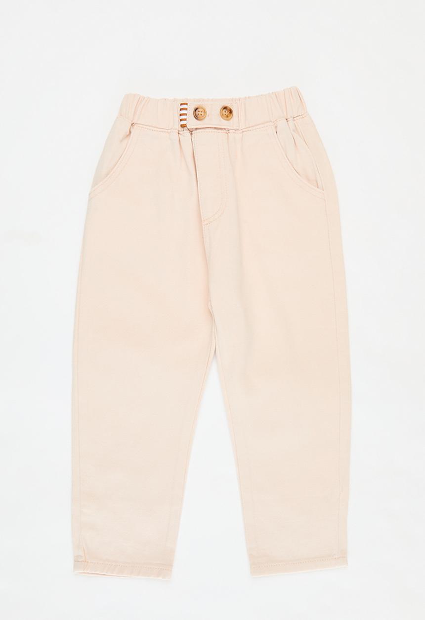 Pop Candy - Elastic waist twill pants - beige