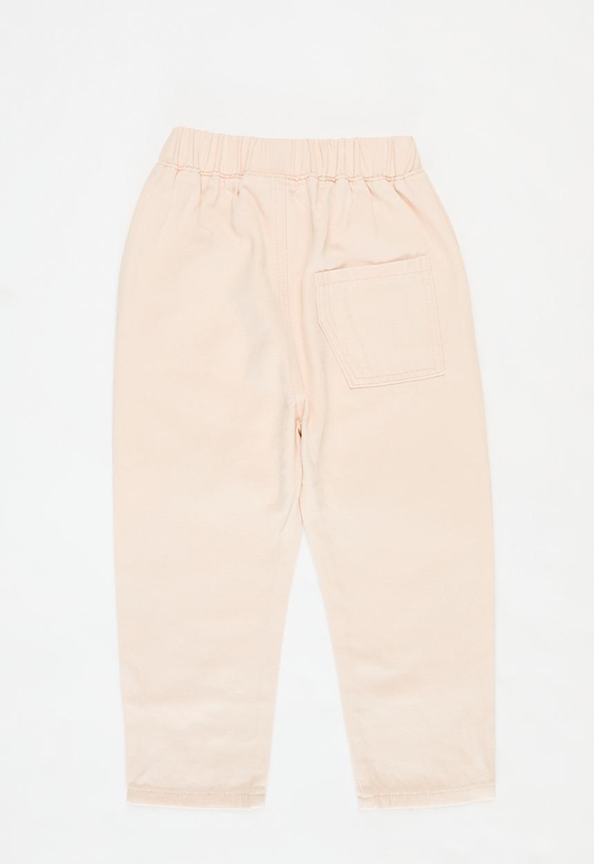 Pop Candy - Elastic waist twill pants - beige