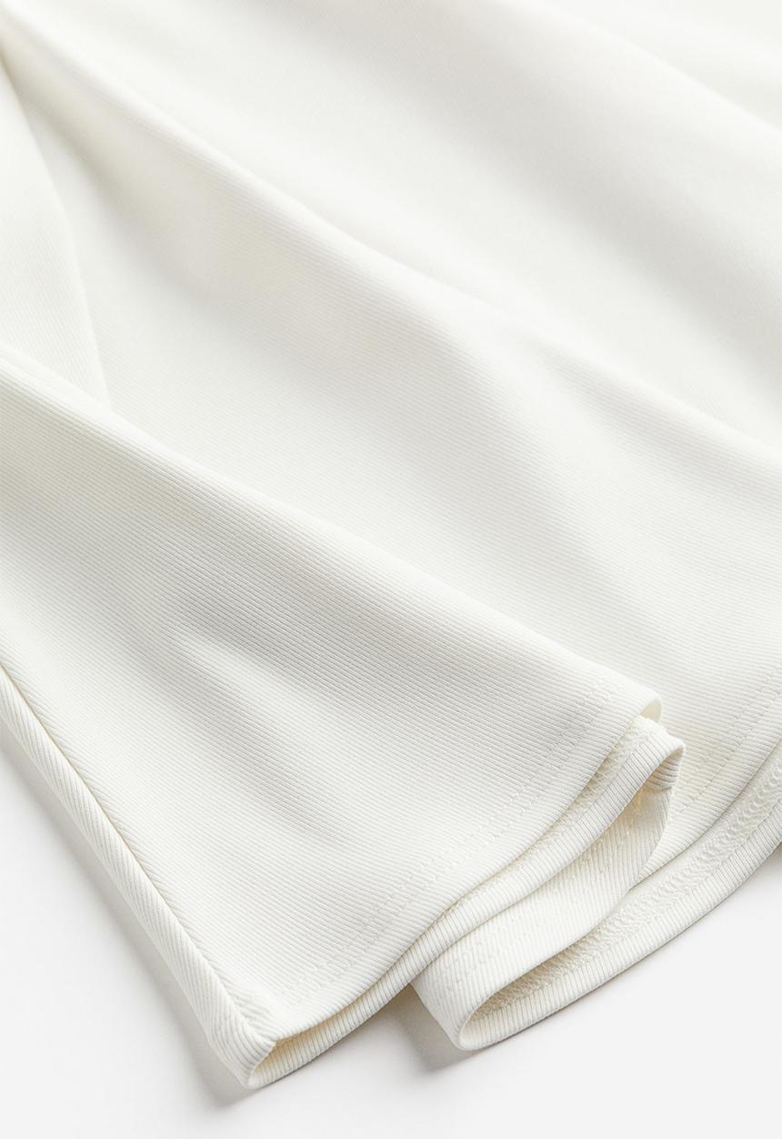 H&M - Godet-pleated jersey dress - white