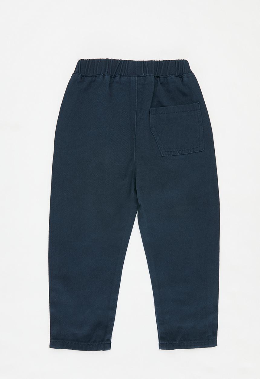 Pop Candy - Elastic waist twill pants - navy