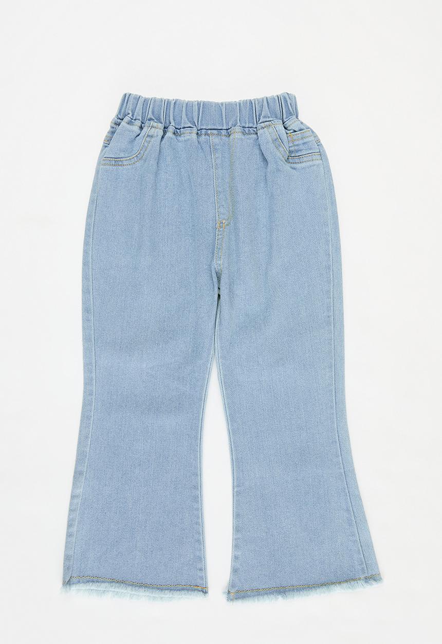 Pop Candy - Wide leg denim pants - stone wash