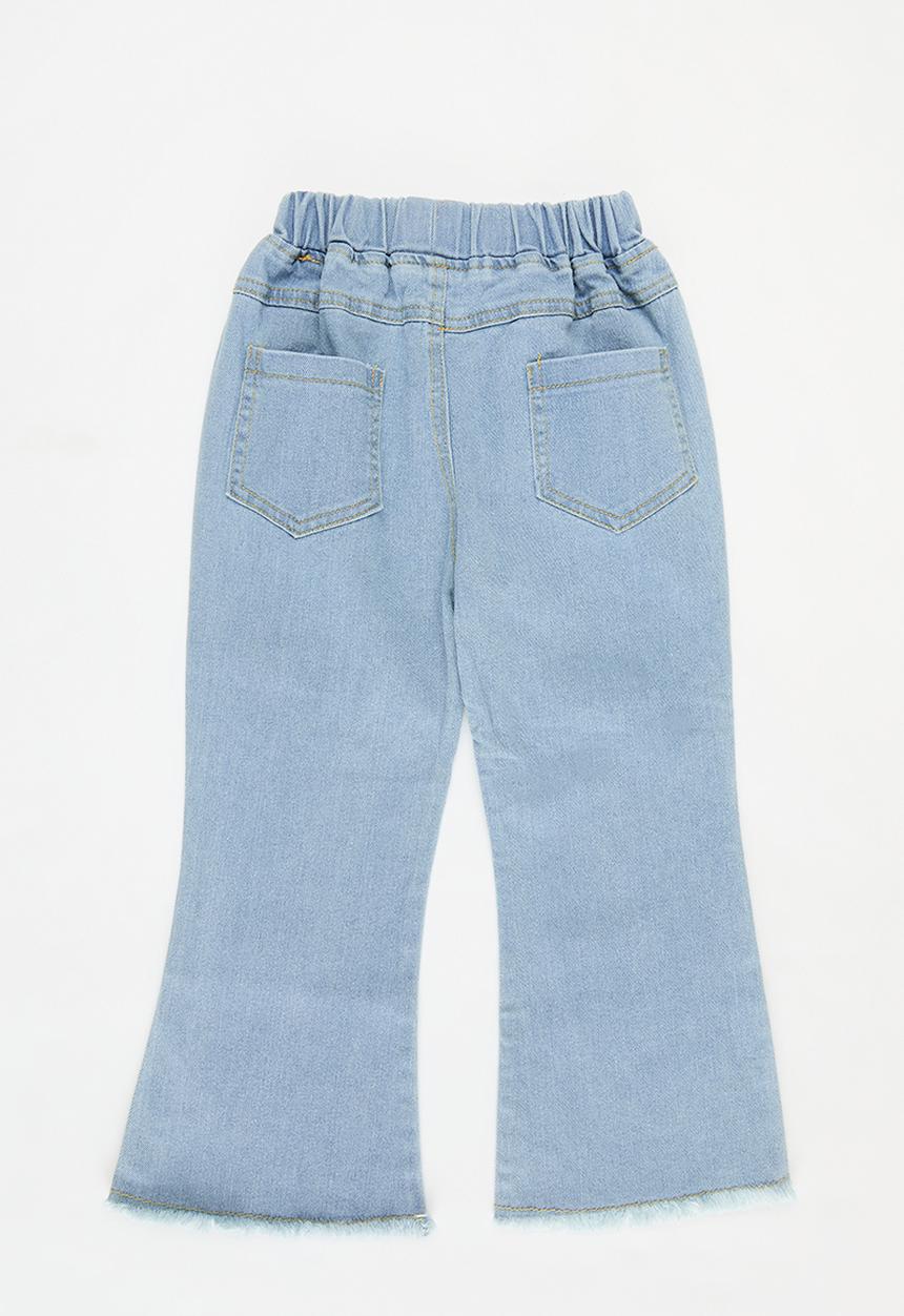 Pop Candy - Wide leg denim pants - stone wash