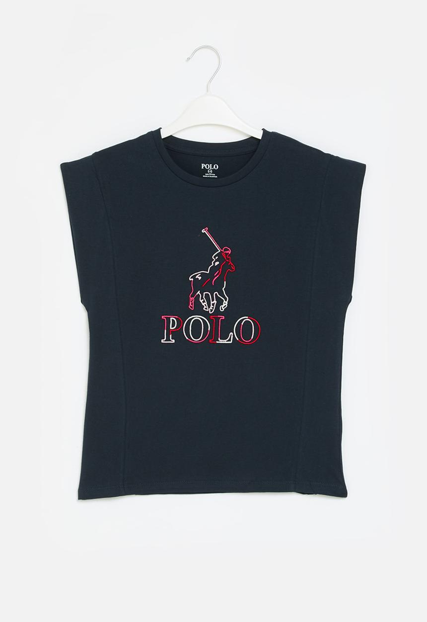 POLO - Girls jessica short sleeve tee - navy