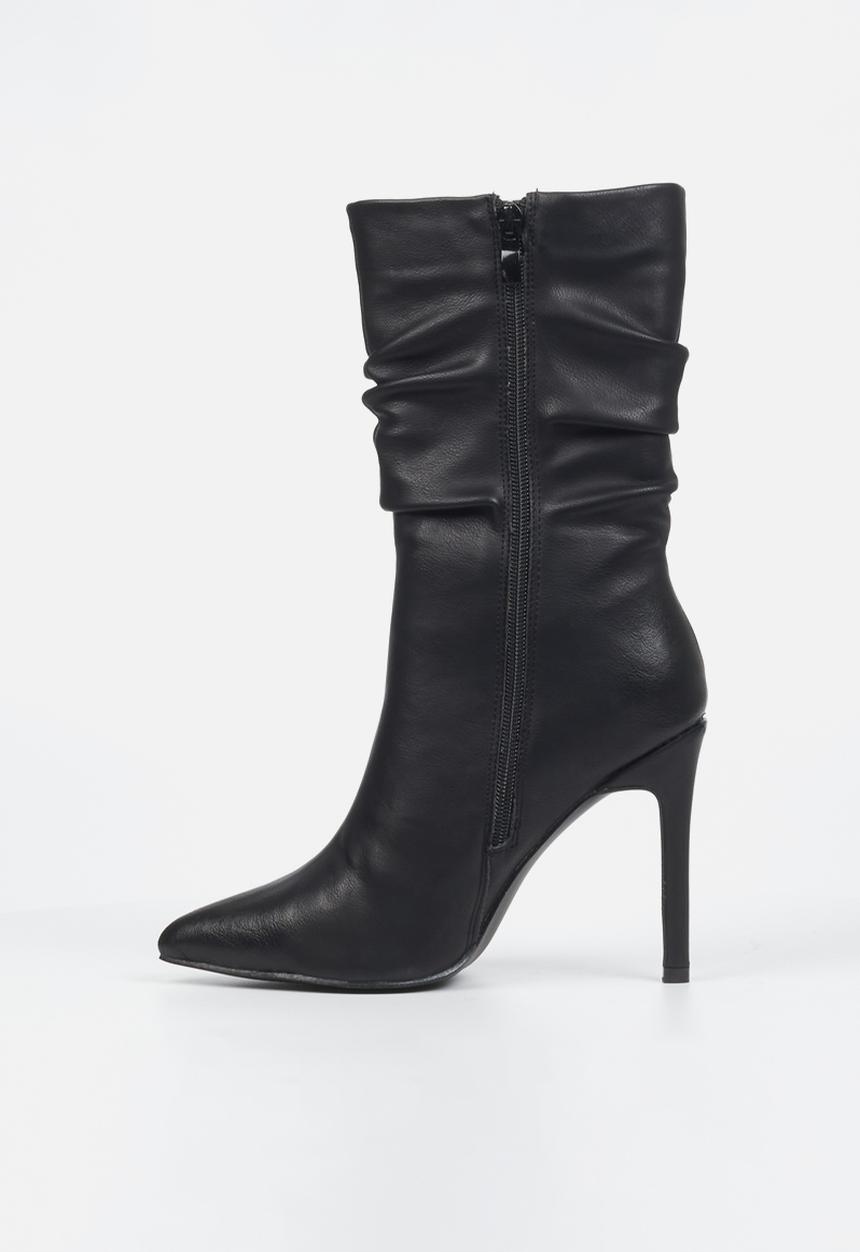 Miss Black - Boss 3 ruched boot - black