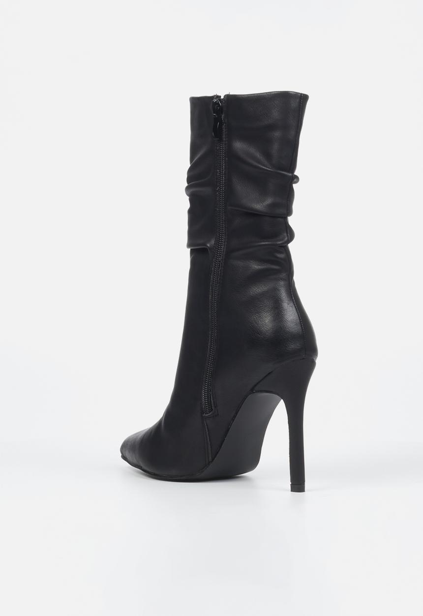 Miss Black - Boss 3 ruched boot - black