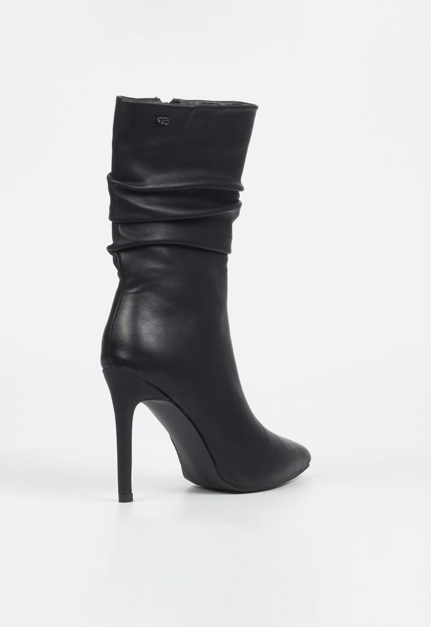 Miss Black - Boss 3 ruched boot - black