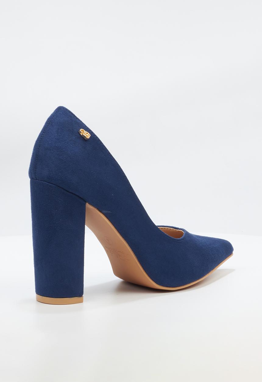 Miss Black - Criss 6 block heel court - navy