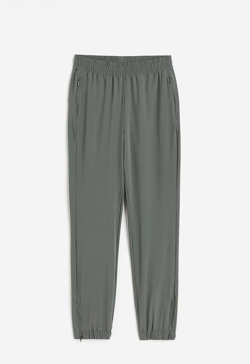 H&M - Drymove™ running trousers - dark khaki green
