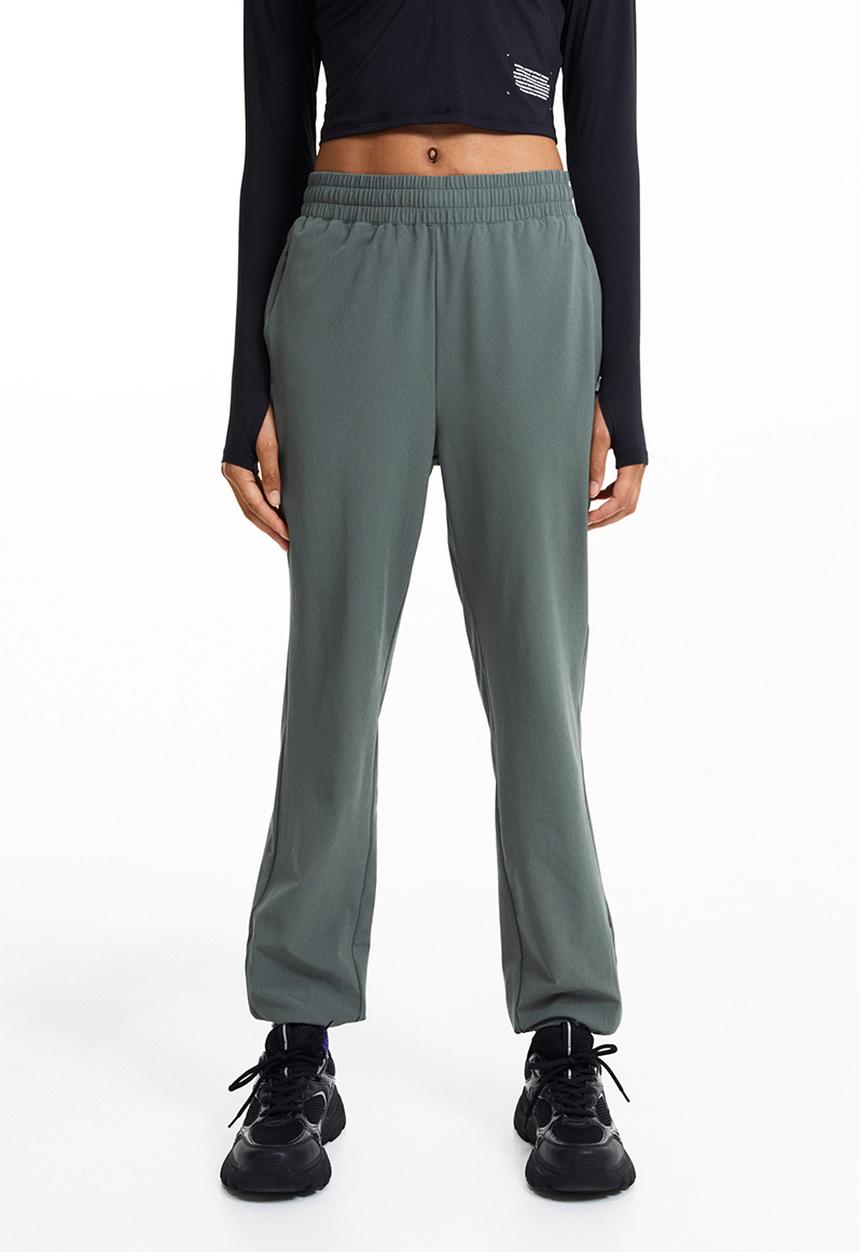 H&M - Drymove™ running trousers - dark khaki green