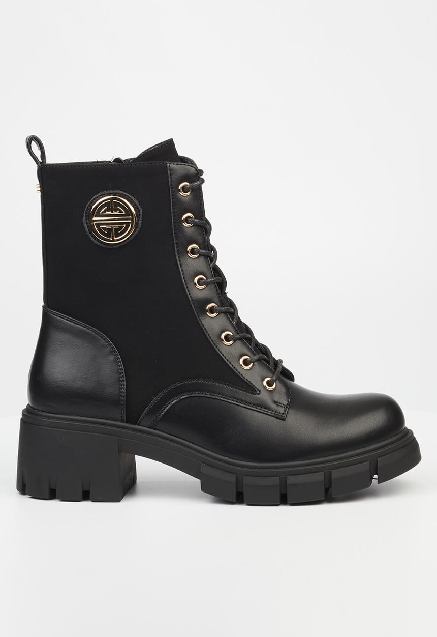 Miss Black - Odyssey 3 lace-up boot - black