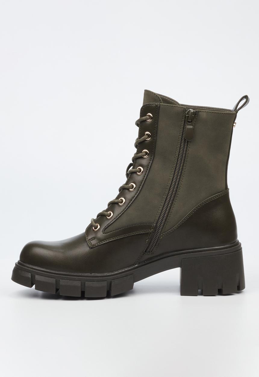 Miss Black - Odyssey 3 lace-up boot - olive