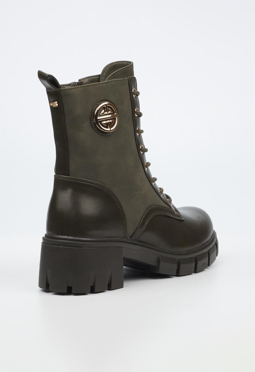 Miss Black - Odyssey 3 lace-up boot - olive