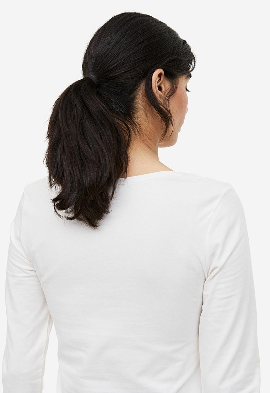 H&M - Mama 2-pack cotton tops - white
