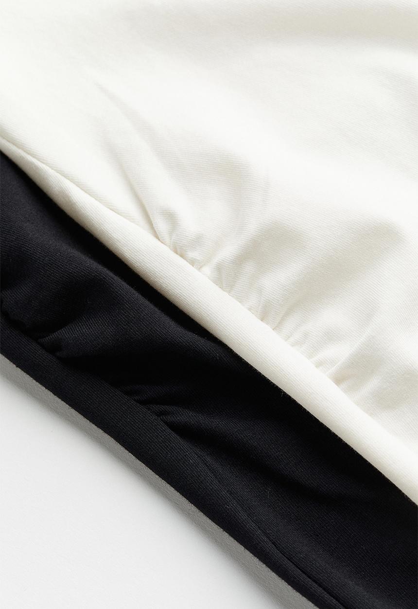 H&M - Mama 2-pack cotton tops - white