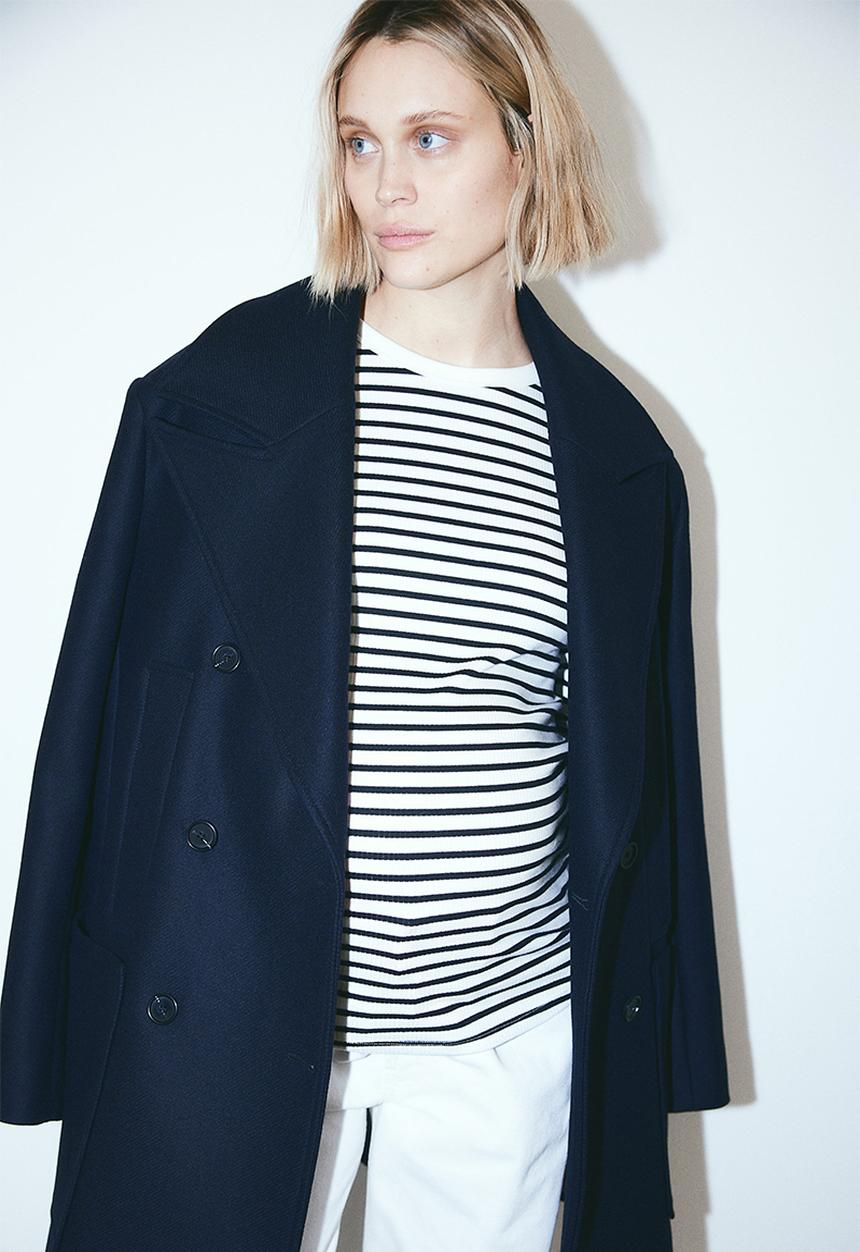 H&M - Mama ribbed jersey top - white/striped