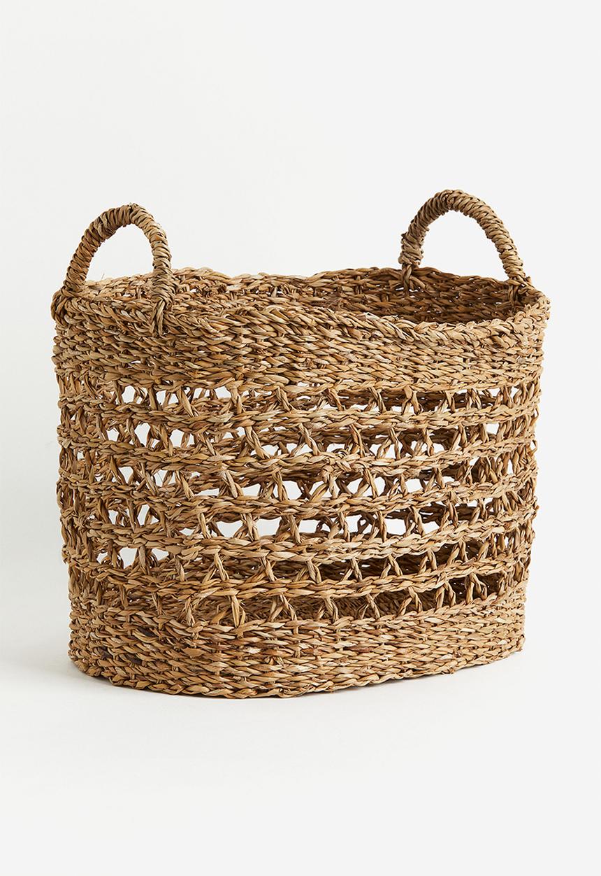 H&M - Braided seagrass basket - beige