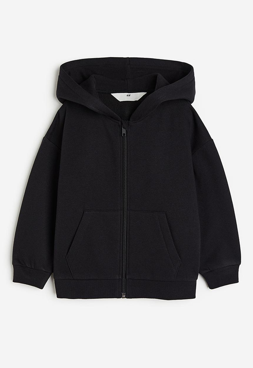 H&M - Zip-through hoodie - black