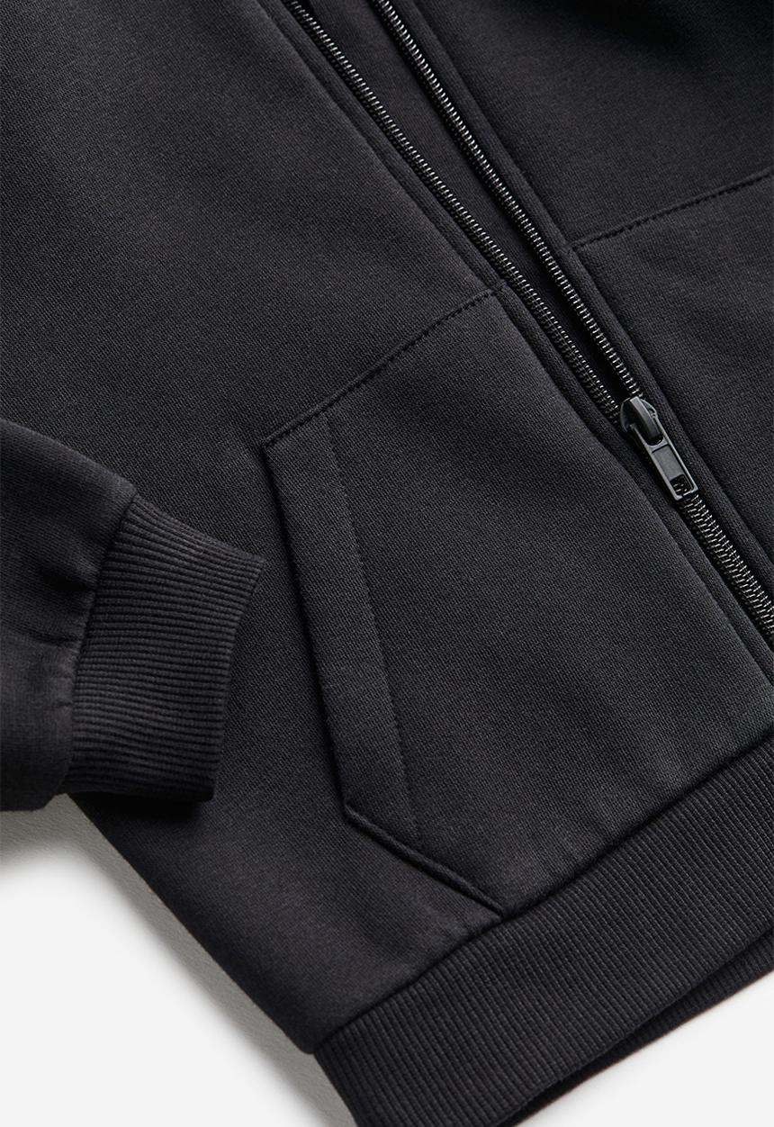 H&M - Zip-through hoodie - black