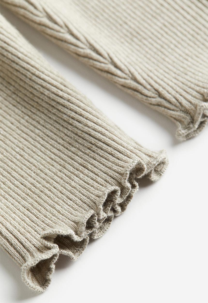 H&M - 2-piece rib-knit set - beige