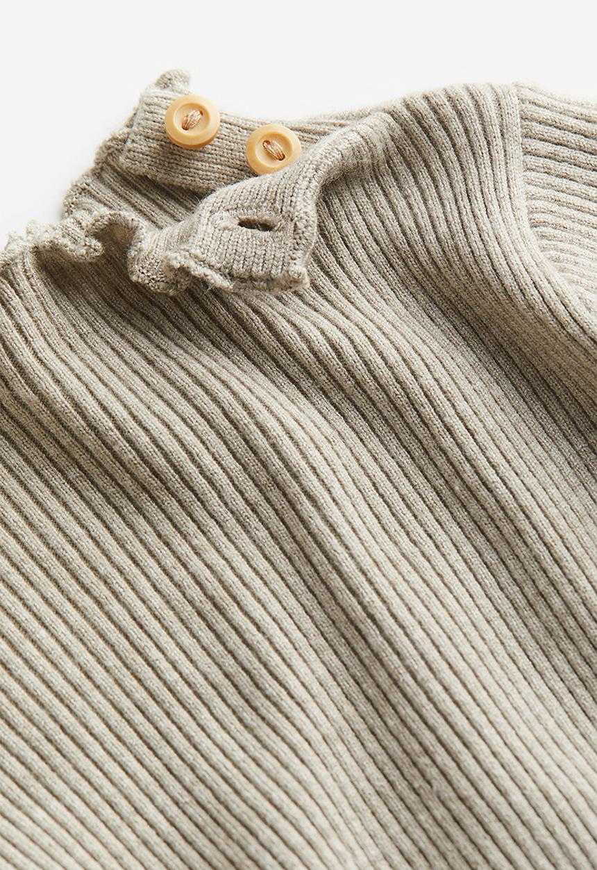 H&M - 2-piece rib-knit set - beige