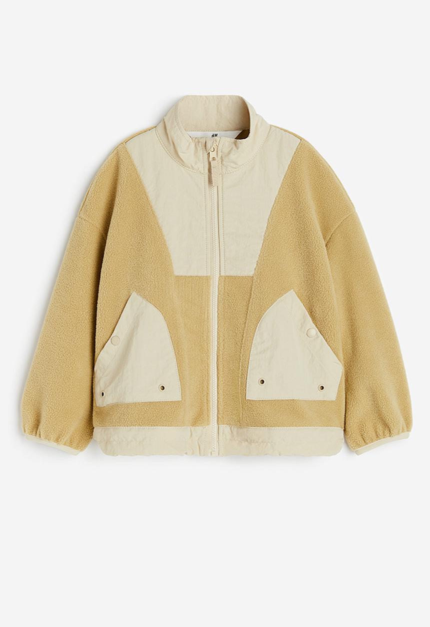 H&M - Oversized fleece jacket - beige multi