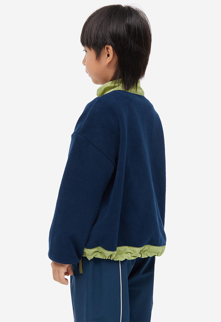 H&M - Oversized fleece jacket - blue multi