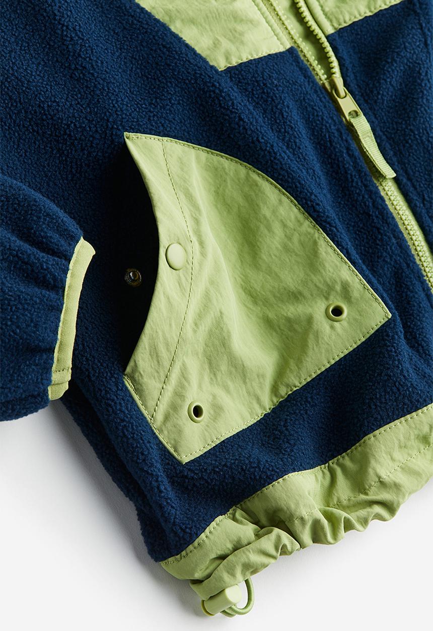 H&M - Oversized fleece jacket - blue multi
