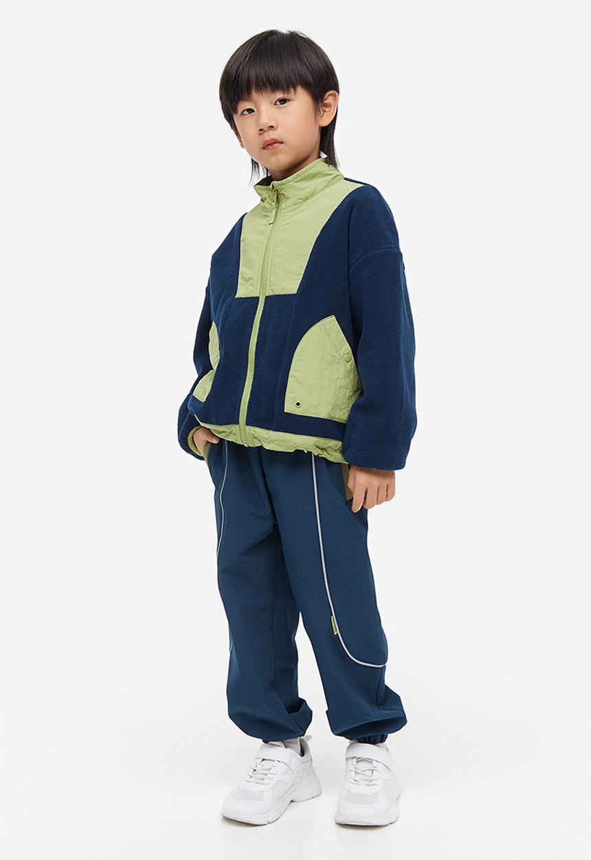 H&M - Oversized fleece jacket - blue multi