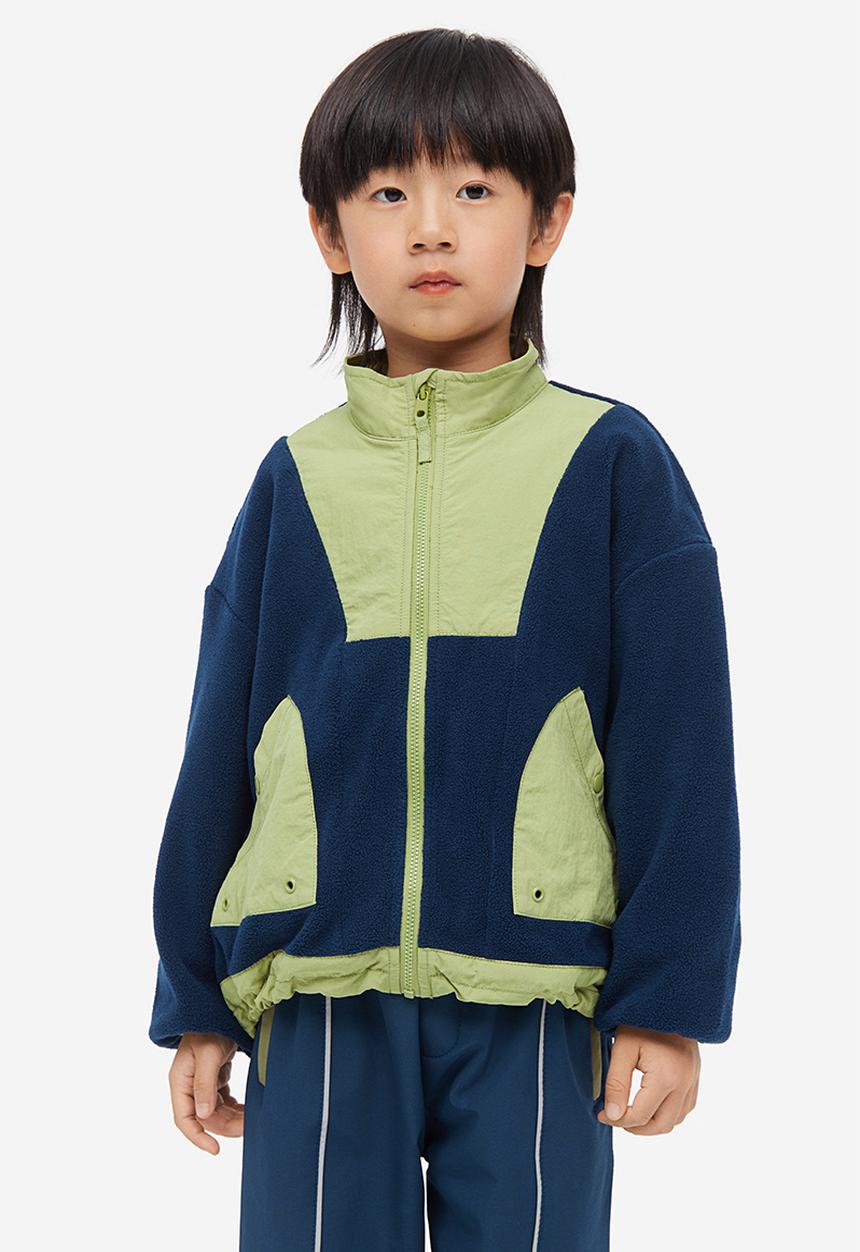H&M - Oversized fleece jacket - blue multi