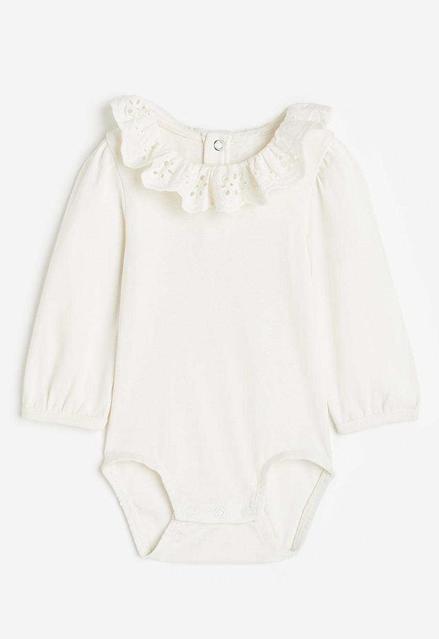 H&M - Collared bodysuit - white