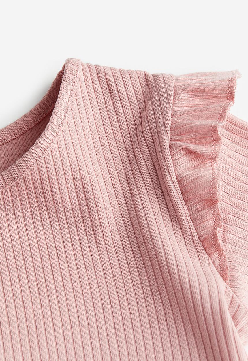 H&M - Ribbed jersey dress - pink