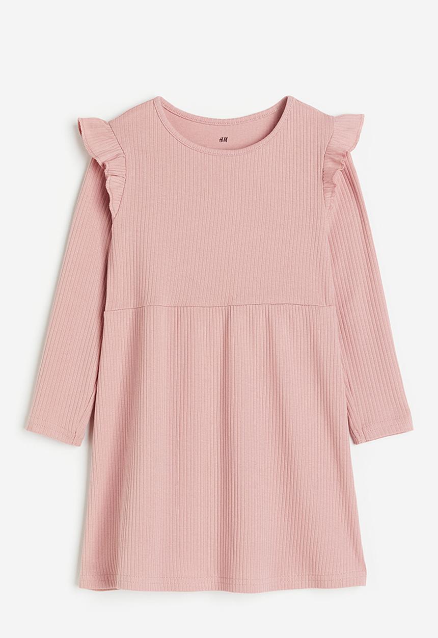 H&M - Ribbed jersey dress - pink