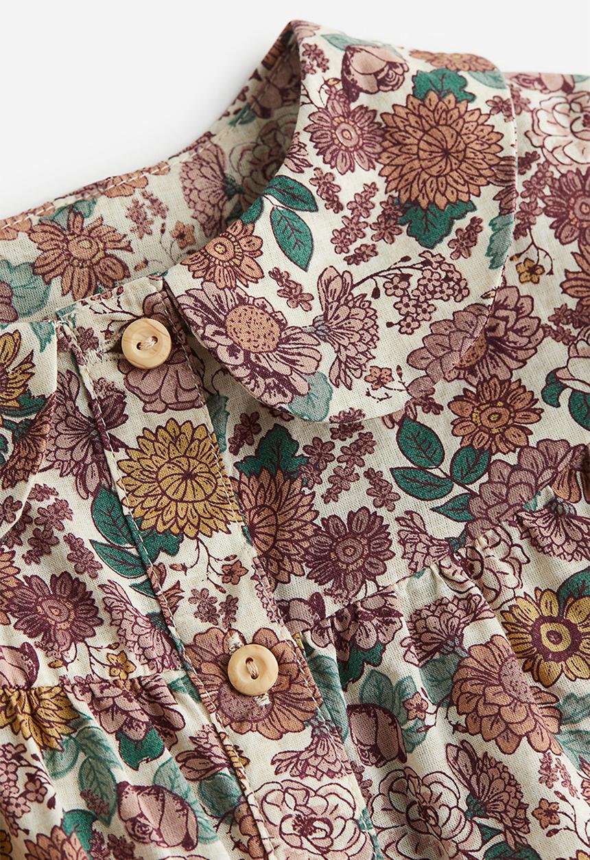 H&M - 2-Piece cotton set - dark red floral