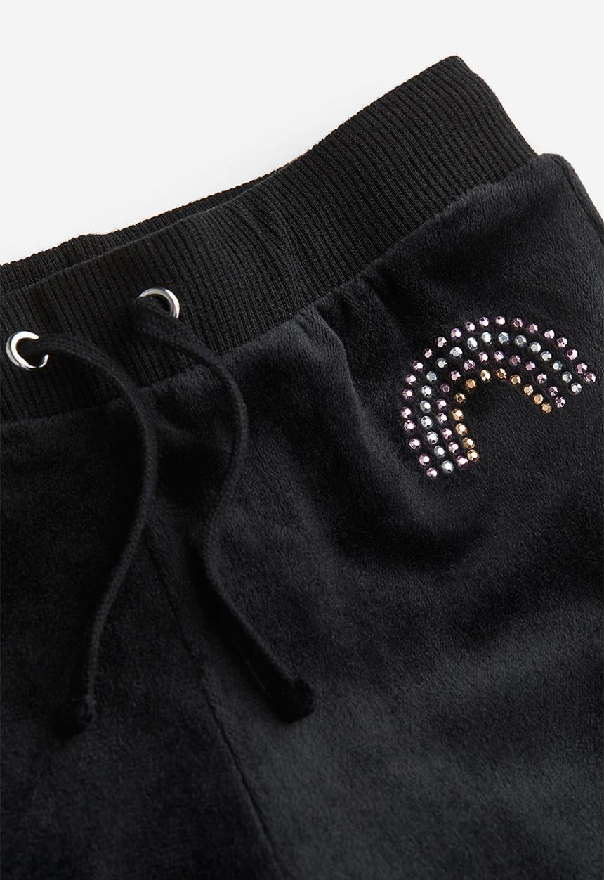 H&M - Velour trousers - black