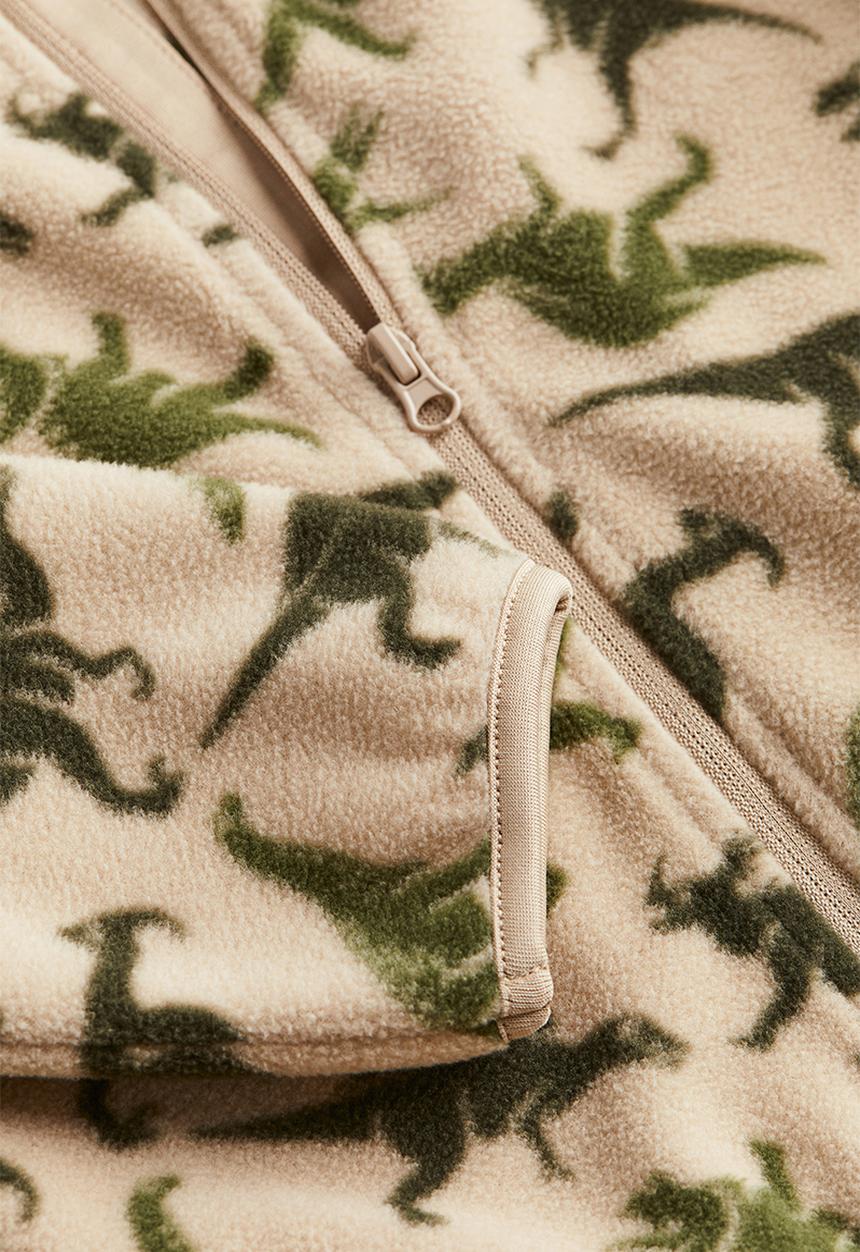 H&M - Fleece jacket - beige & dinosaurs 