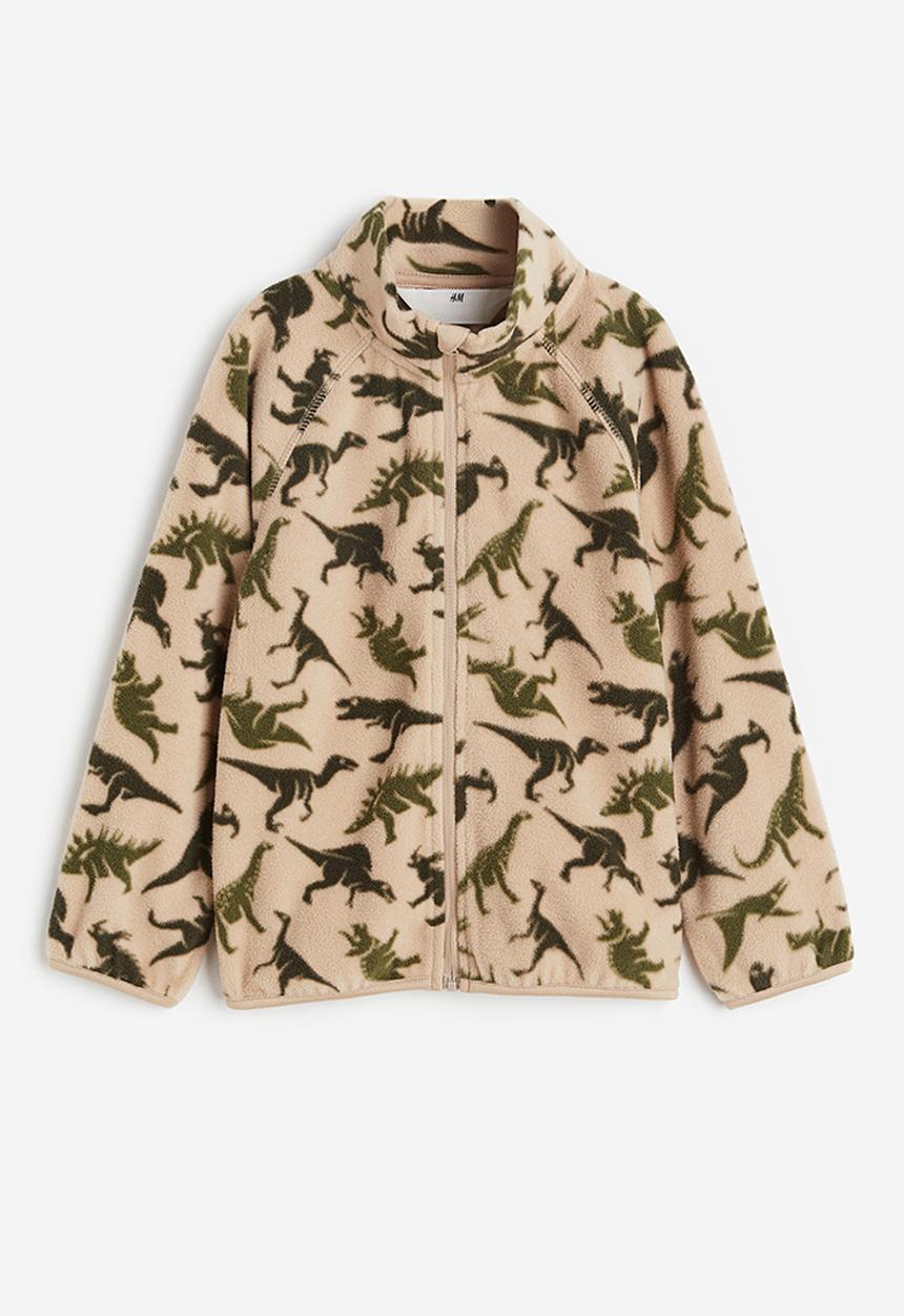 H&M - Fleece jacket - beige & dinosaurs 