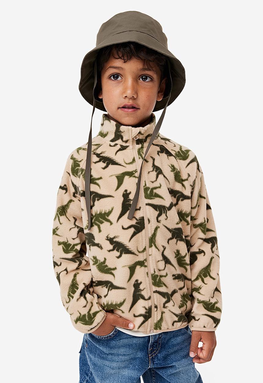 H&M - Fleece jacket - beige & dinosaurs 