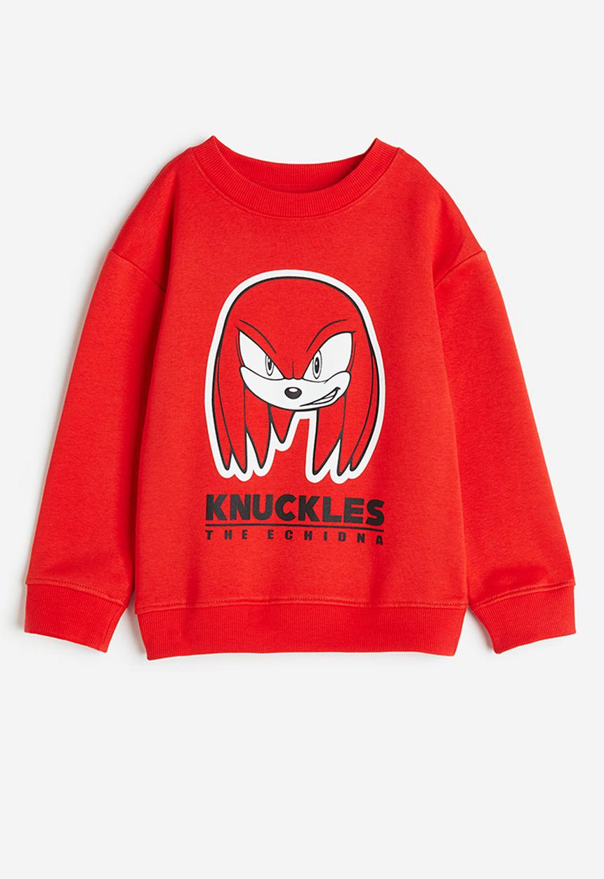 H&M - Printed sweatshirt - red & sonic the hedgehog