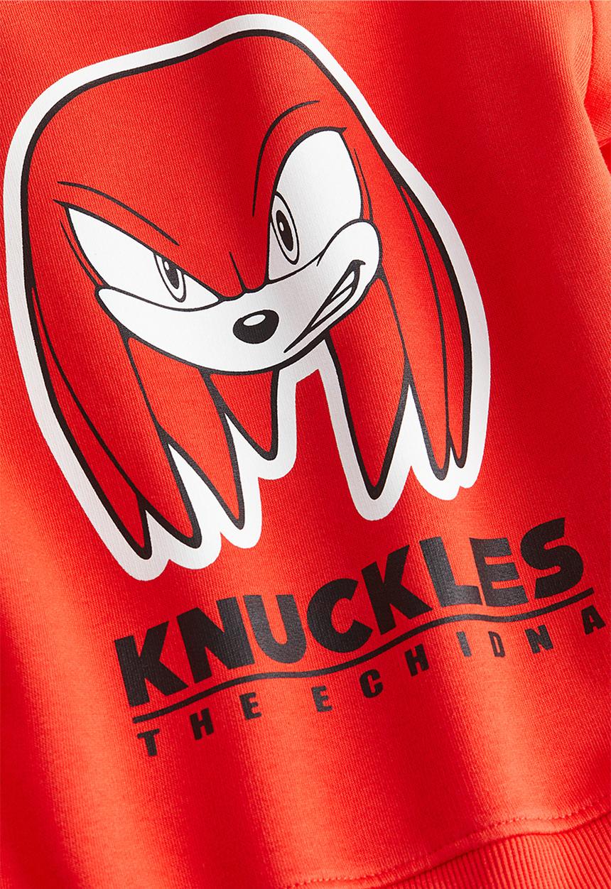 H&M - Printed sweatshirt - red & sonic the hedgehog