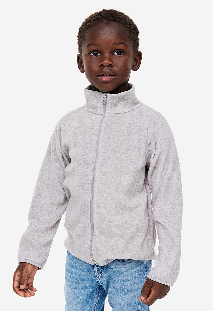 H&M - Fleece jacket - light grey marl