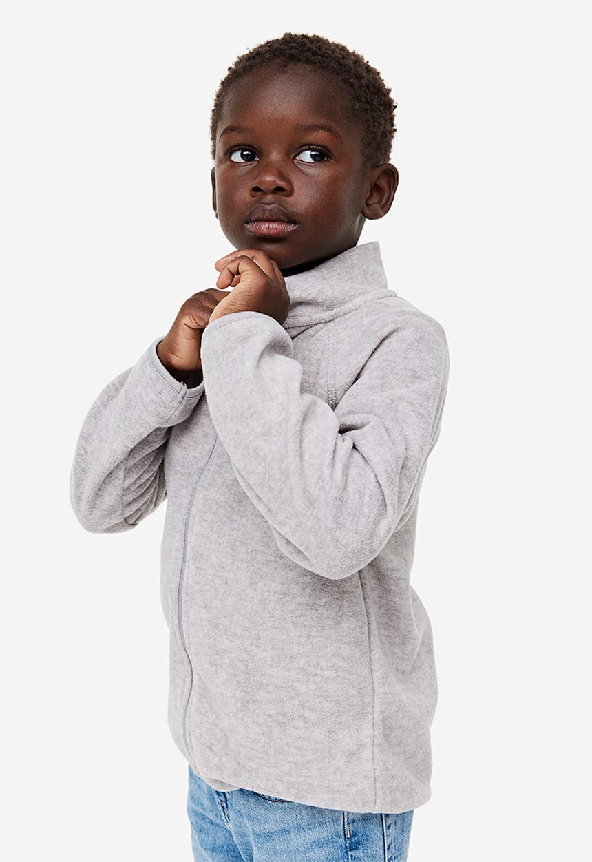 H&M - Fleece jacket - light grey marl