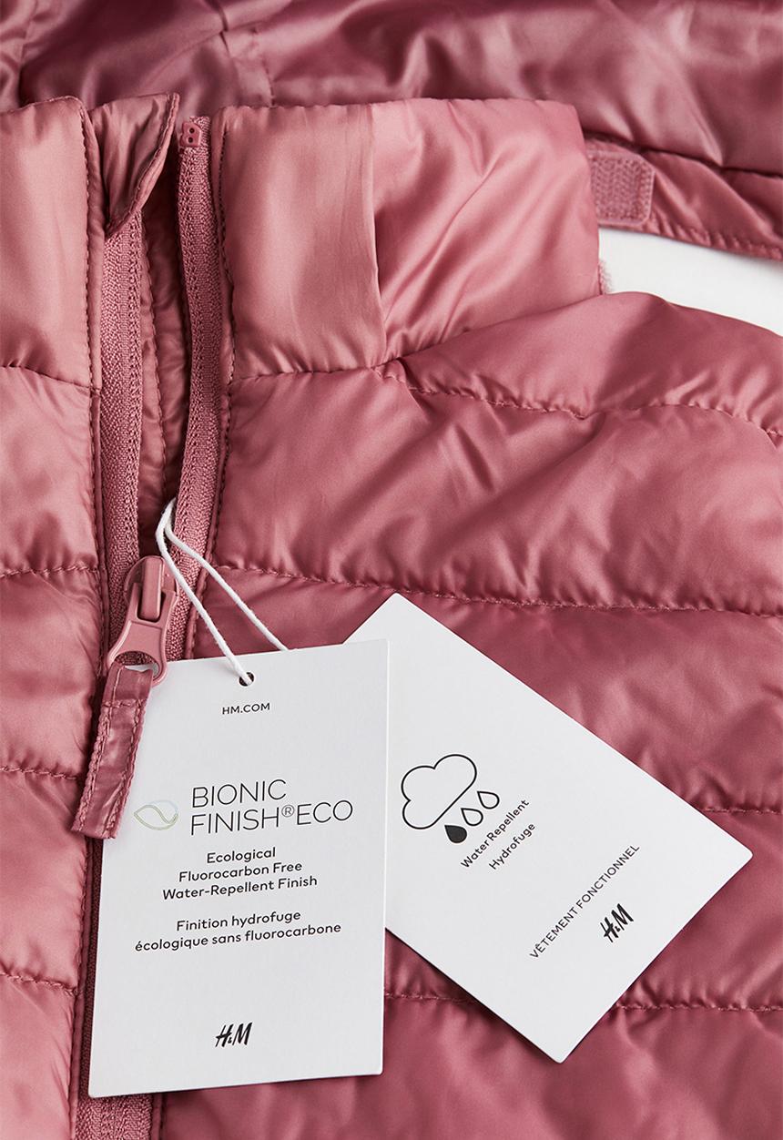 H&M - Water-repellent puffer jacket - dusty rose